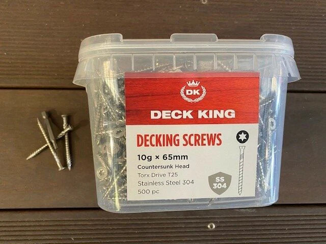 10G X 65 COUNTERSUNK BRONZE SS304 500PC DK DECKING SCREWS