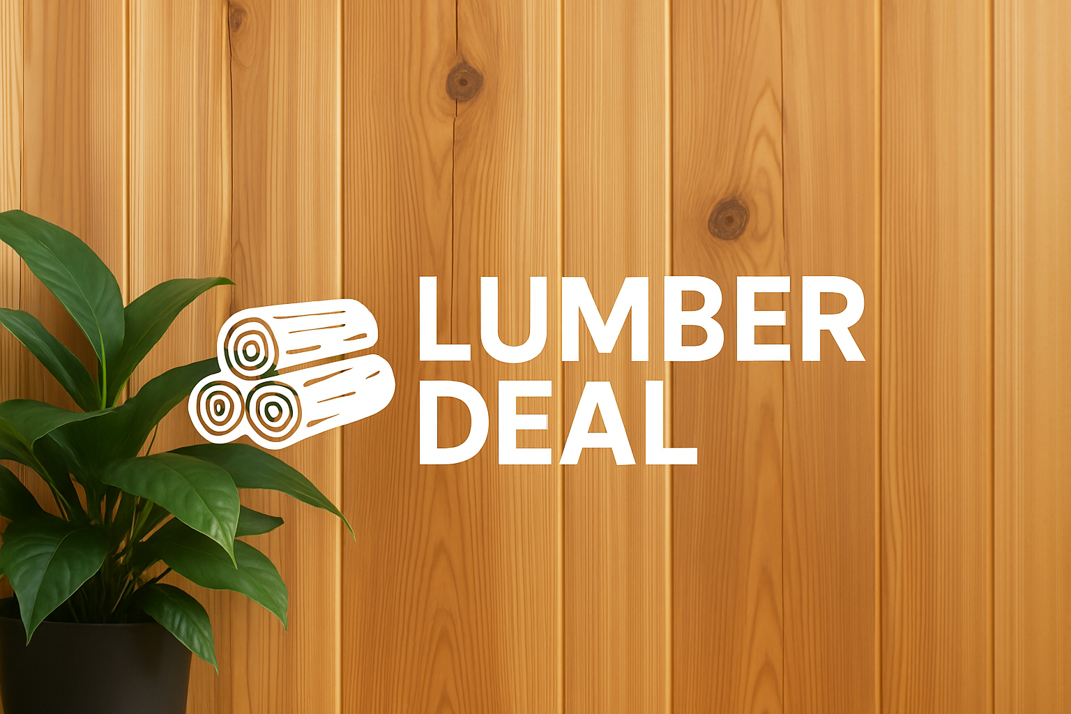 Professional landing page hero image for Lumber Deal