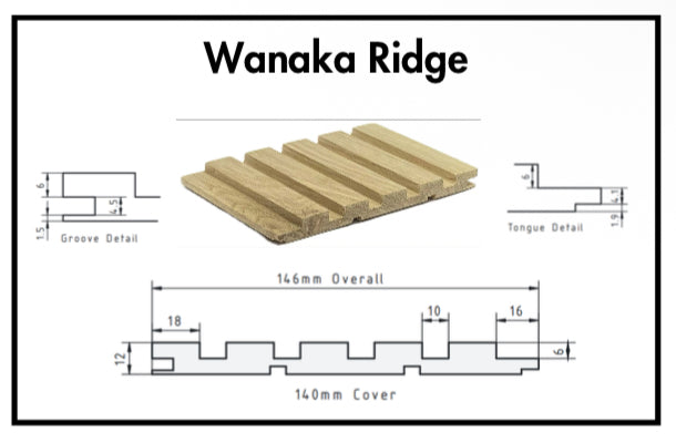 Wānaka Ridge Feature wall Batten 12mm Matched