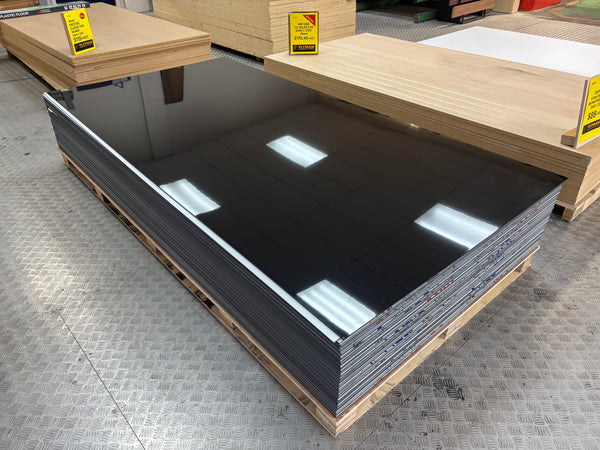 4.5mm ACM Aluminium Composite Wetwall Black/White Gloss 2440x1220