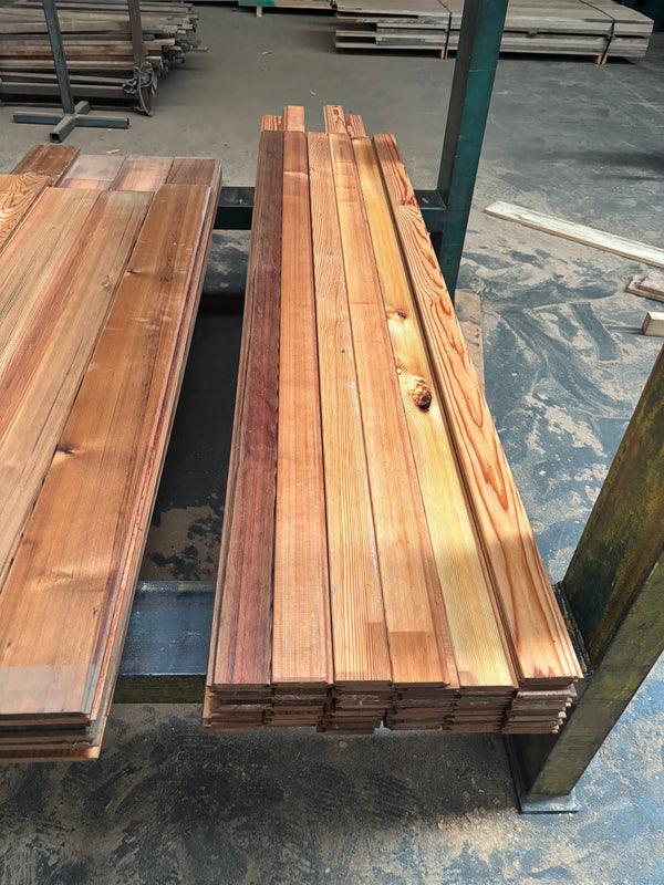 Western Red Cedar Pre-Stained TGV Panelling - 70×12mm - 4mm Negative detail - Special Price