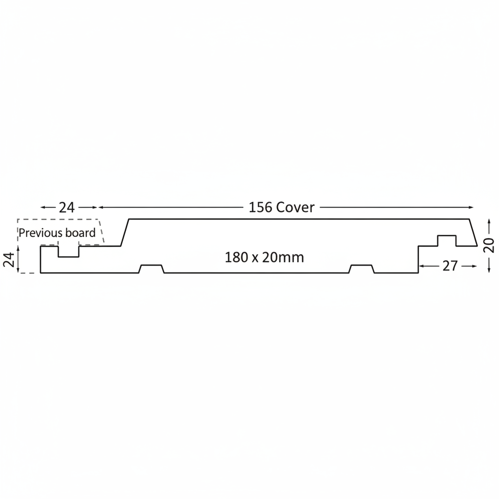 P52 TMT Vertical Shiplap 180x20mm